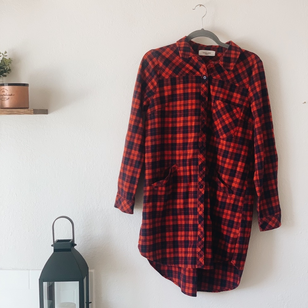 CARLY JEAN LOS ANGELES FLANNEL DRESS